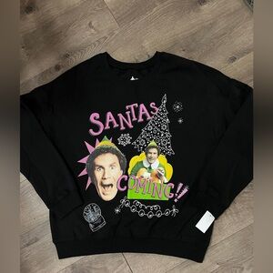 Elf “Santa Is Coming” Sweatshirt Size XL New